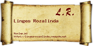 Linges Rozalinda névjegykártya
